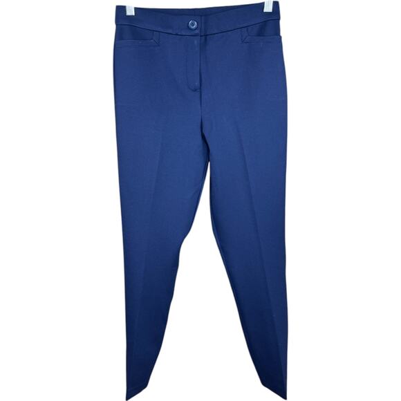 Tailored by Susan Graver Smart Ponte Slim Leg Trouser Navy‎ X-Small PETITE NWOT - Picture 1 of 12